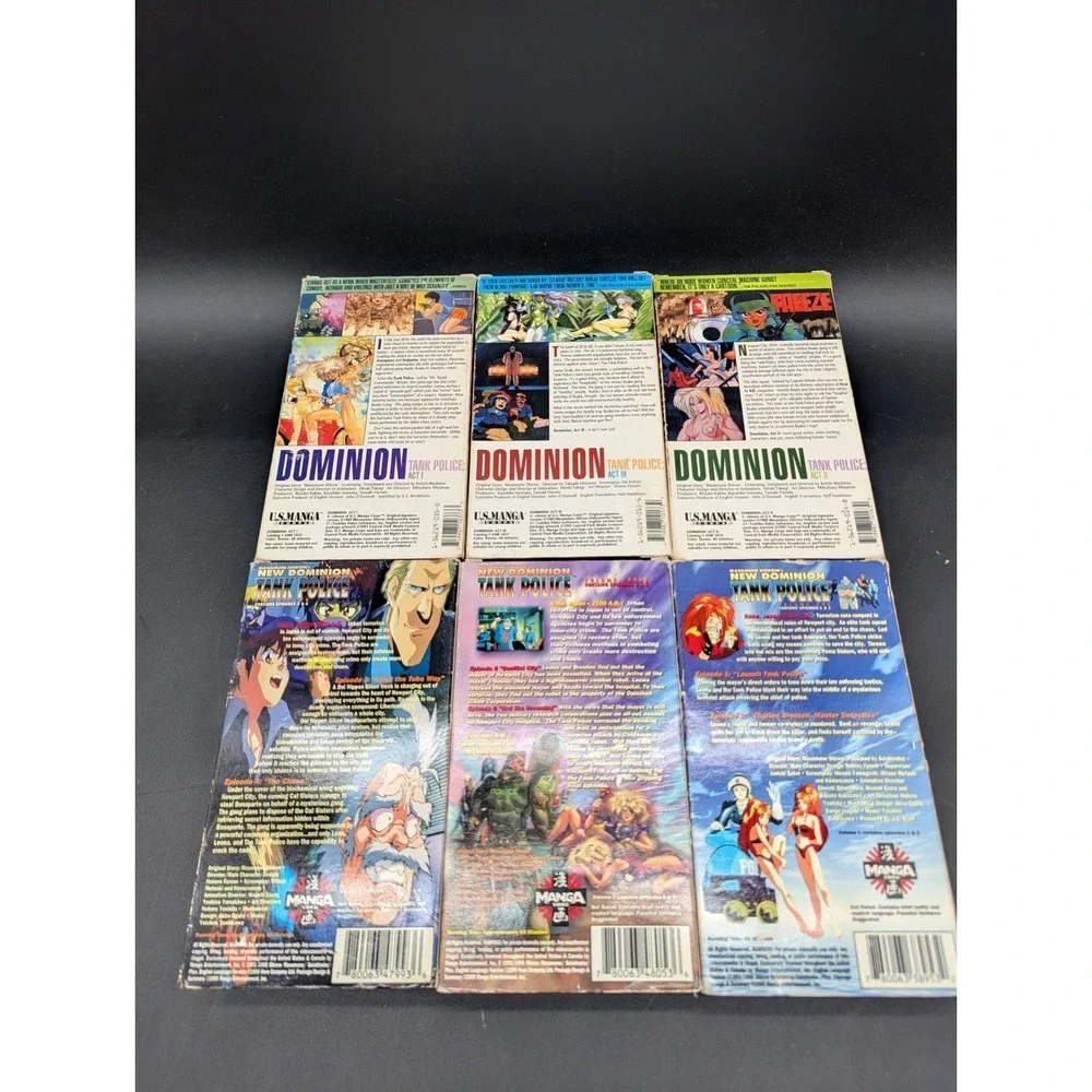 Dominion Tank Police + New Dominion Tank‎ Police Complete Anime VHS Set Lot